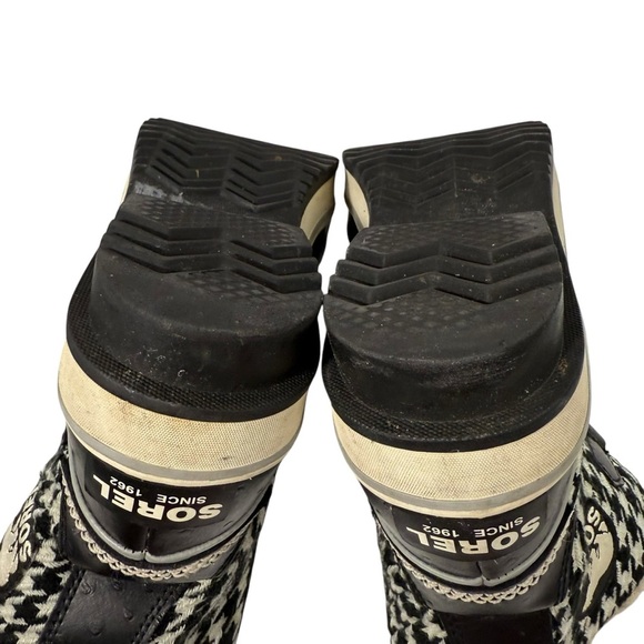 Sorel Tivoli Tweed Waterproof Ankle Winter Boots size 7 Houndstooth NL1627-068 - Picture 8 of 10